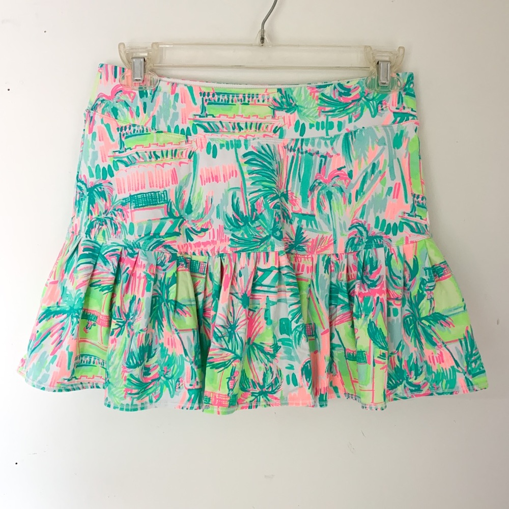 Lilly Pulitzer Pink and Green Mini Skirt